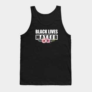 Black Lives Matter Flower Tank Top